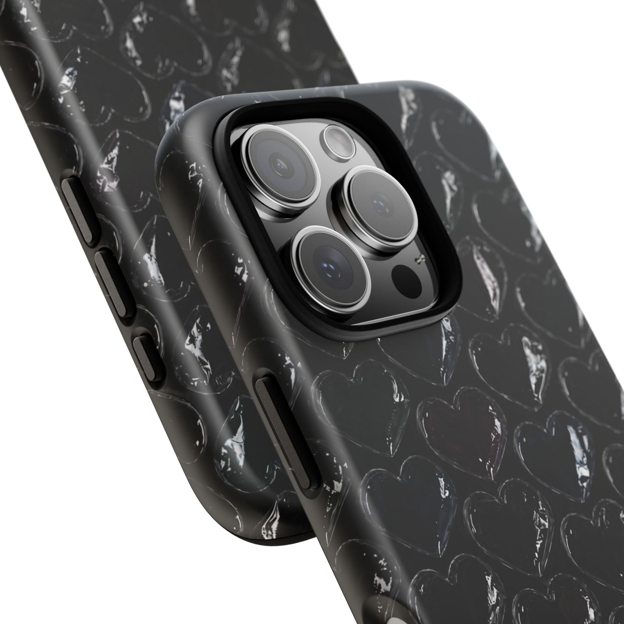 Black Pop Hearts Tough Case