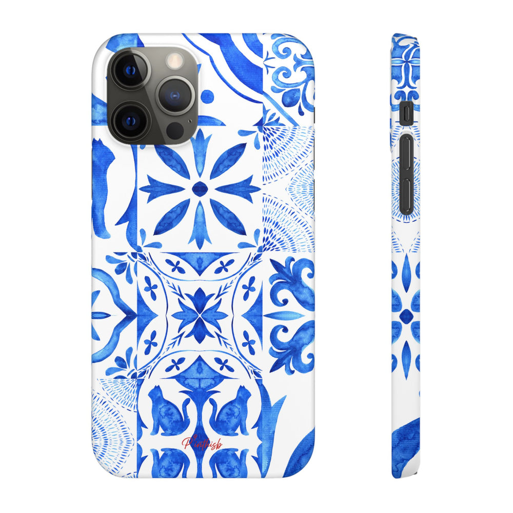 Blue Tile Pattern Snap Phone Case