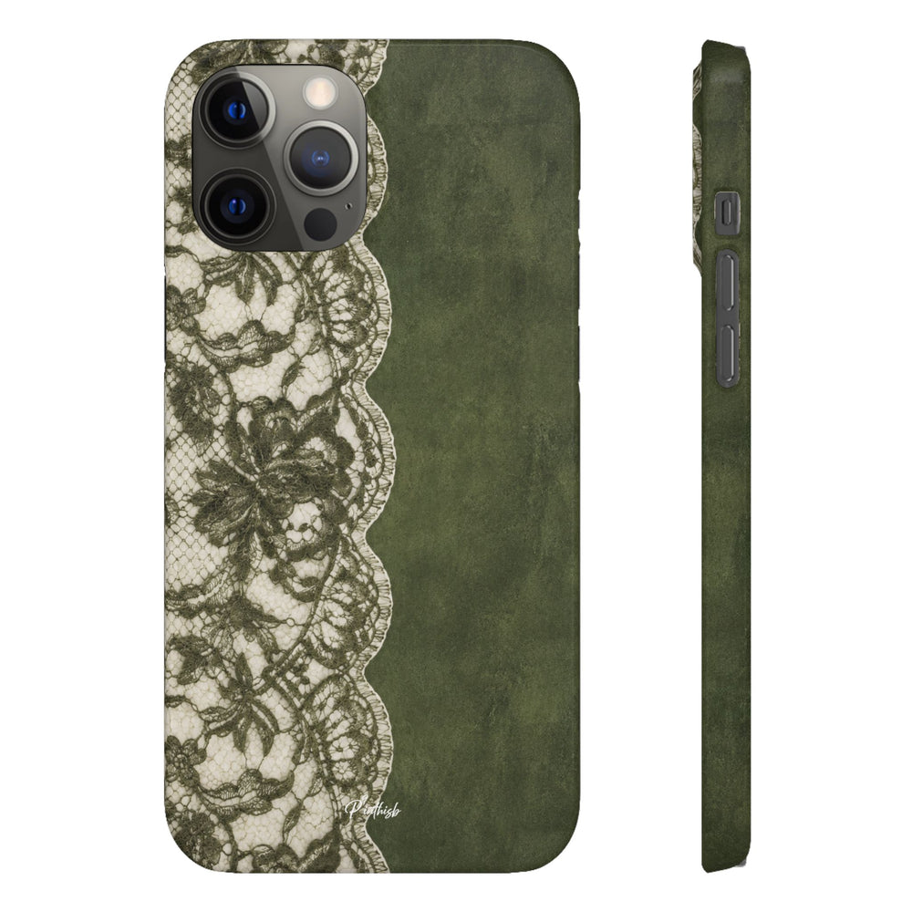 Olive Lace Snap Case