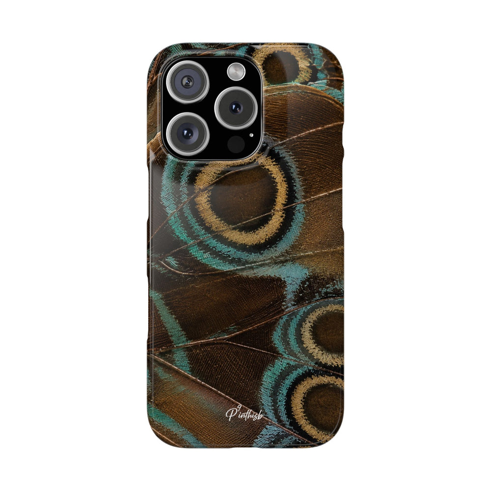 Peacock Feather Pattern Snap Case