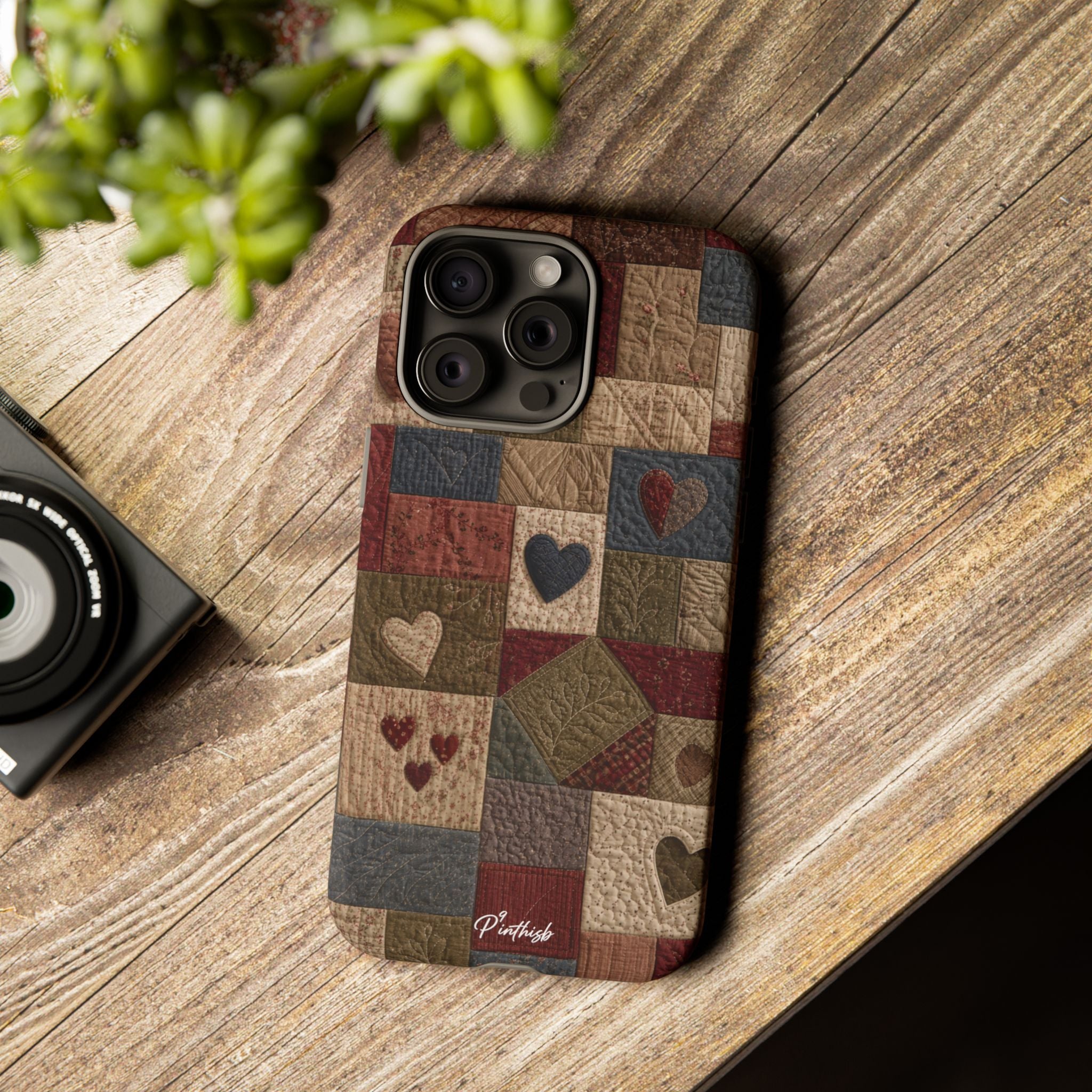 Patchwork Hearts Phone Case