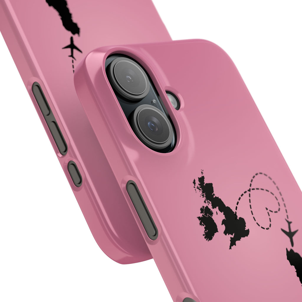 UK to Albania Pink Snap Phone Case