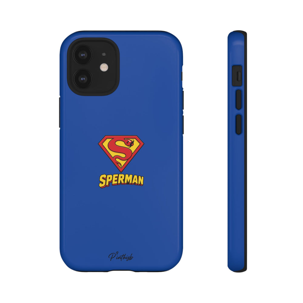"SPERMAN" Parody Logo Tough Phone Case