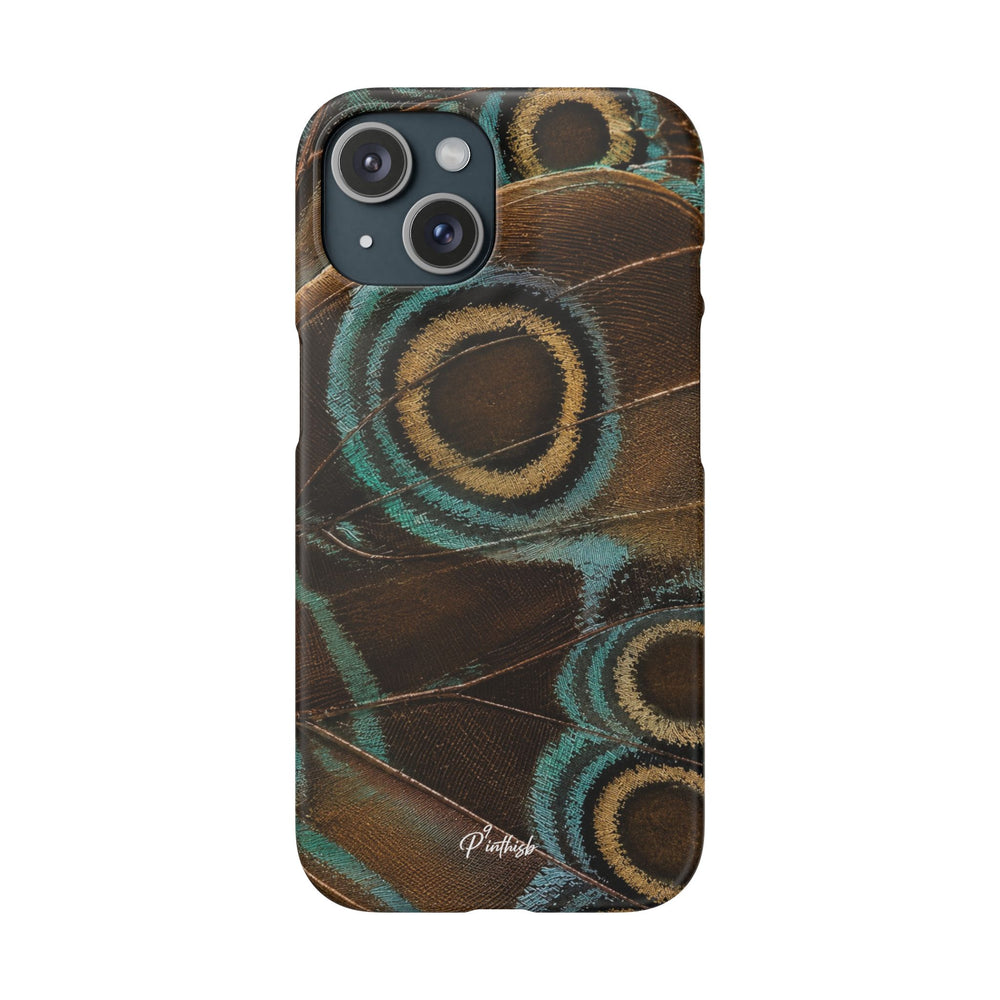 Peacock Feather Pattern Snap Case