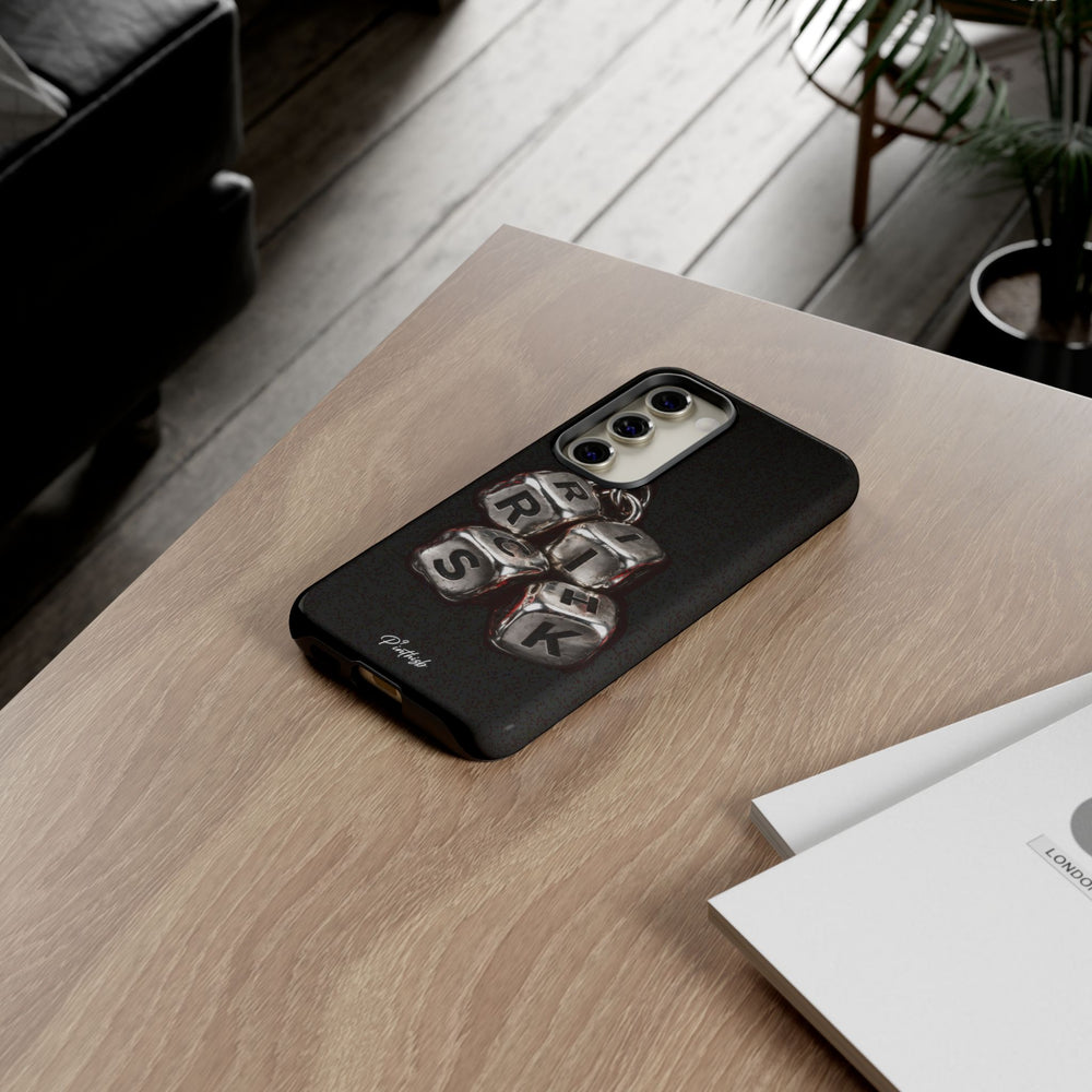 Metallic Dice 'RISK' Phone Case