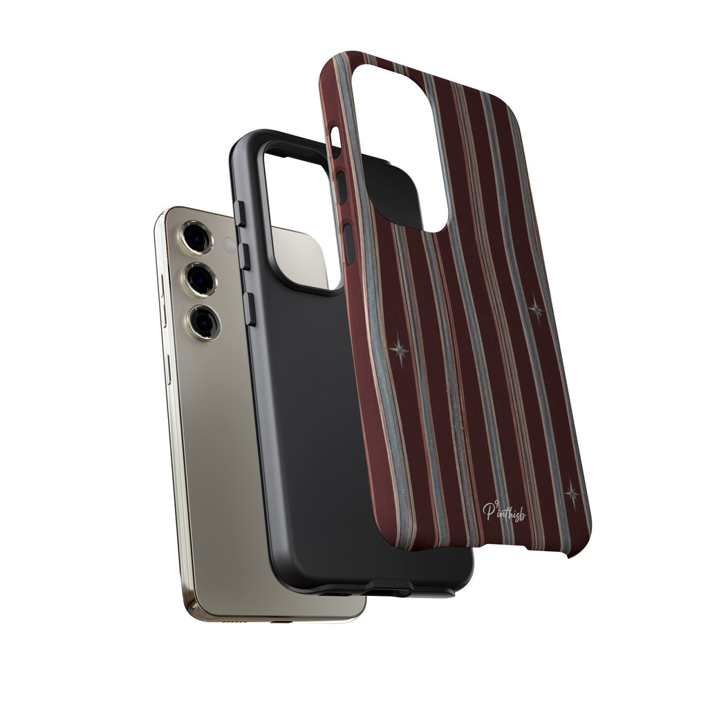 Retro Red & Cream with Star Accents Phone Case