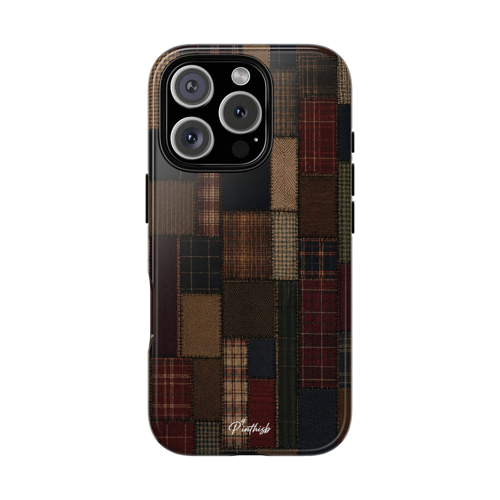 Plaid Patchwork Tough Phone Case