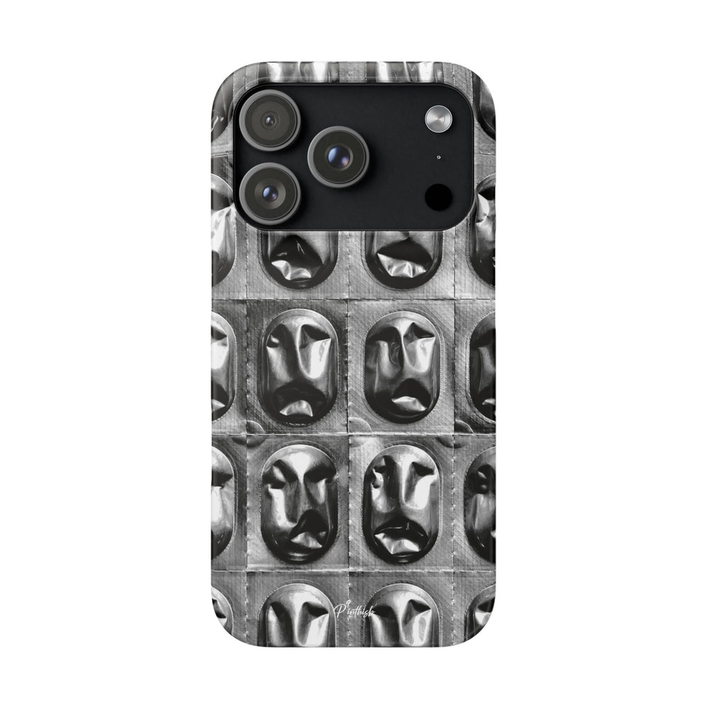Metallic Mask Grid Snap Case