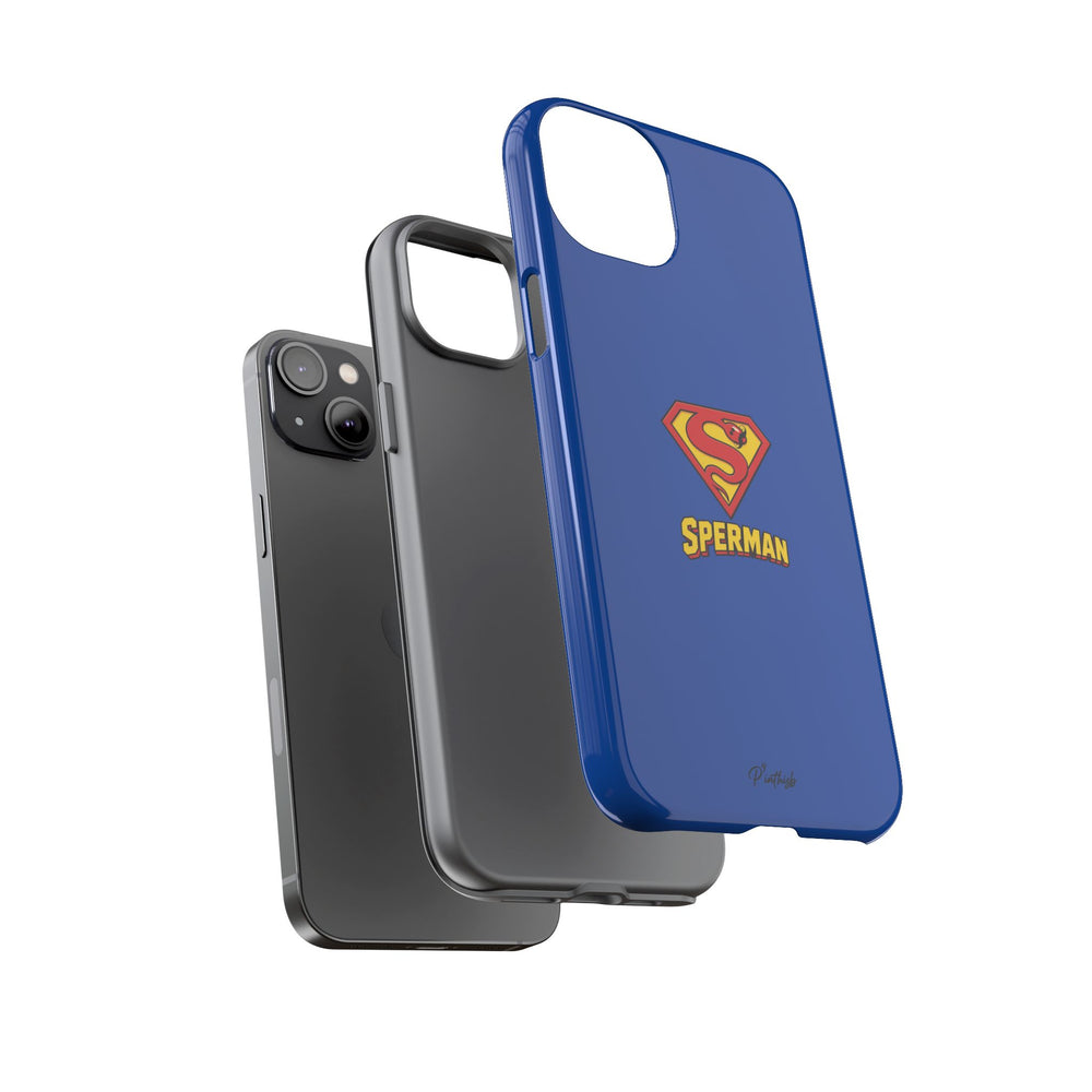 "SPERMAN" Parody Logo Tough Phone Case