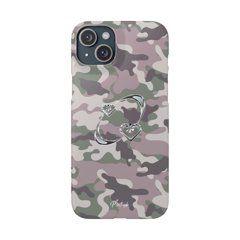 Camouflage Heart Snap Phone Case