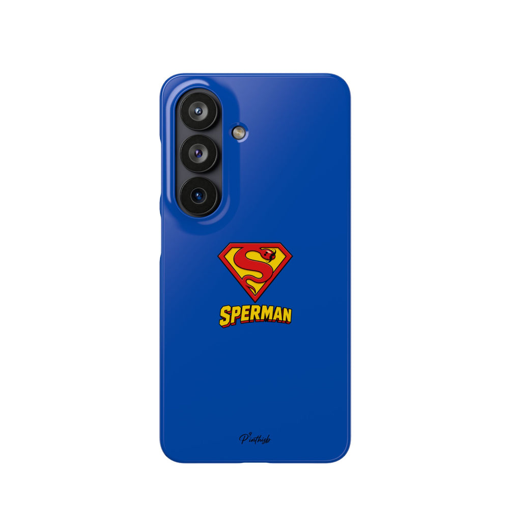 "SPERMAN" Parody Logo Snap Phone Case