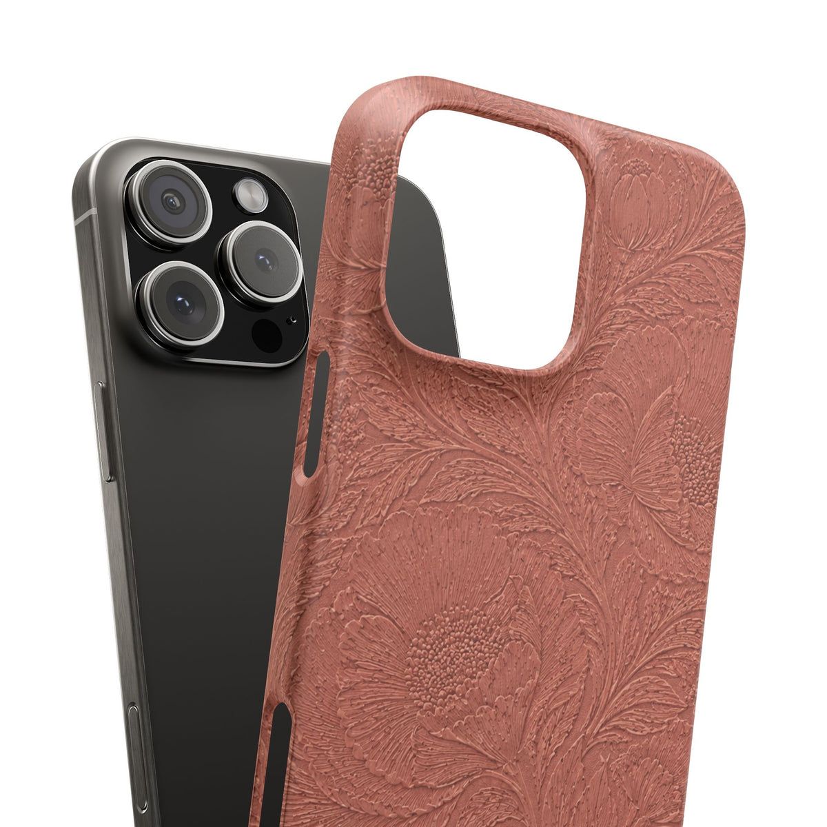 Embossed Floral Snap Case
