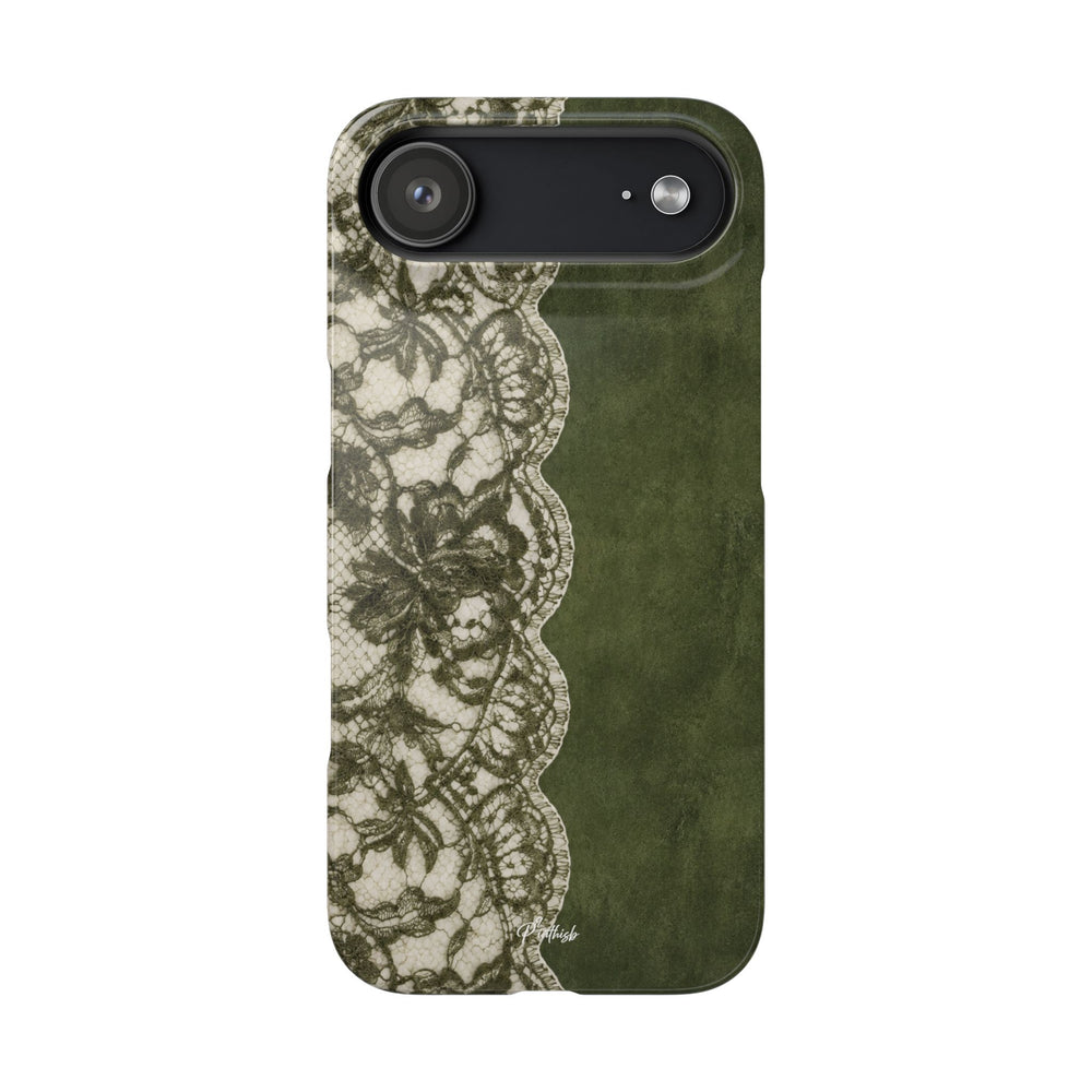 Olive Lace Snap Case