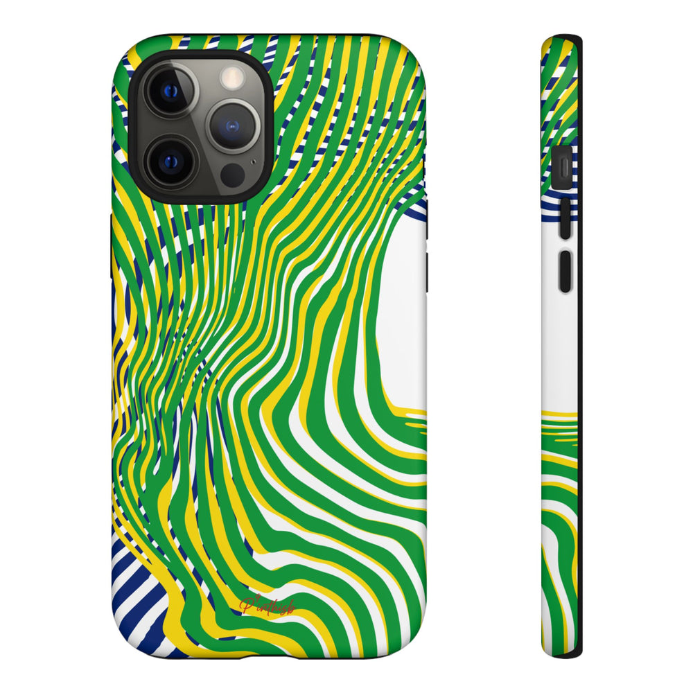 Abstract Green Wave Phone Case