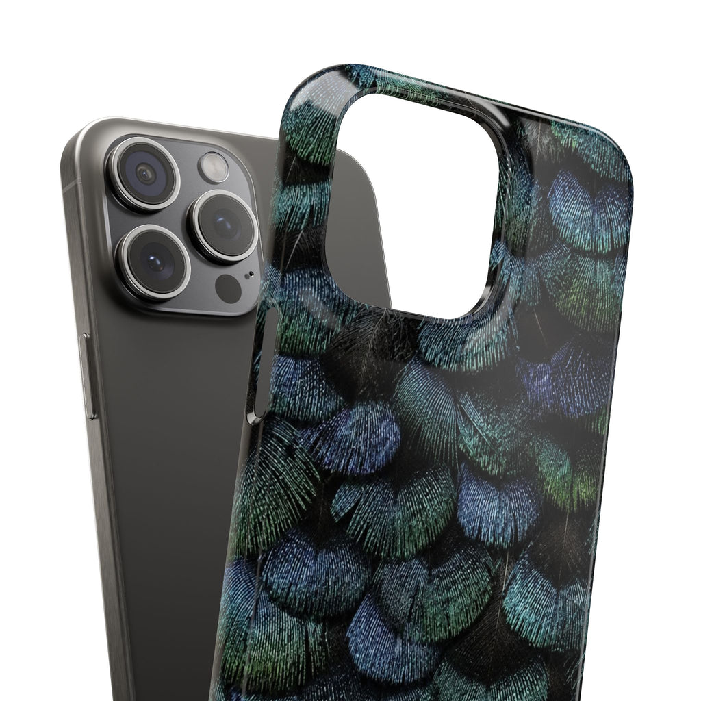 Iridescent Feather Snap Case