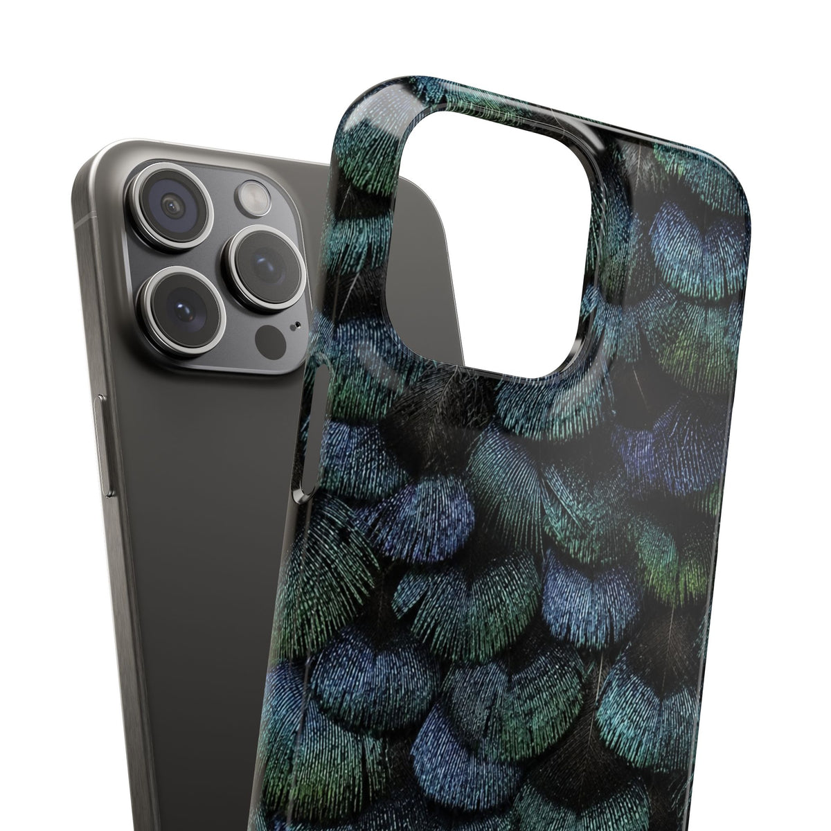 Iridescent Feather Snap Case