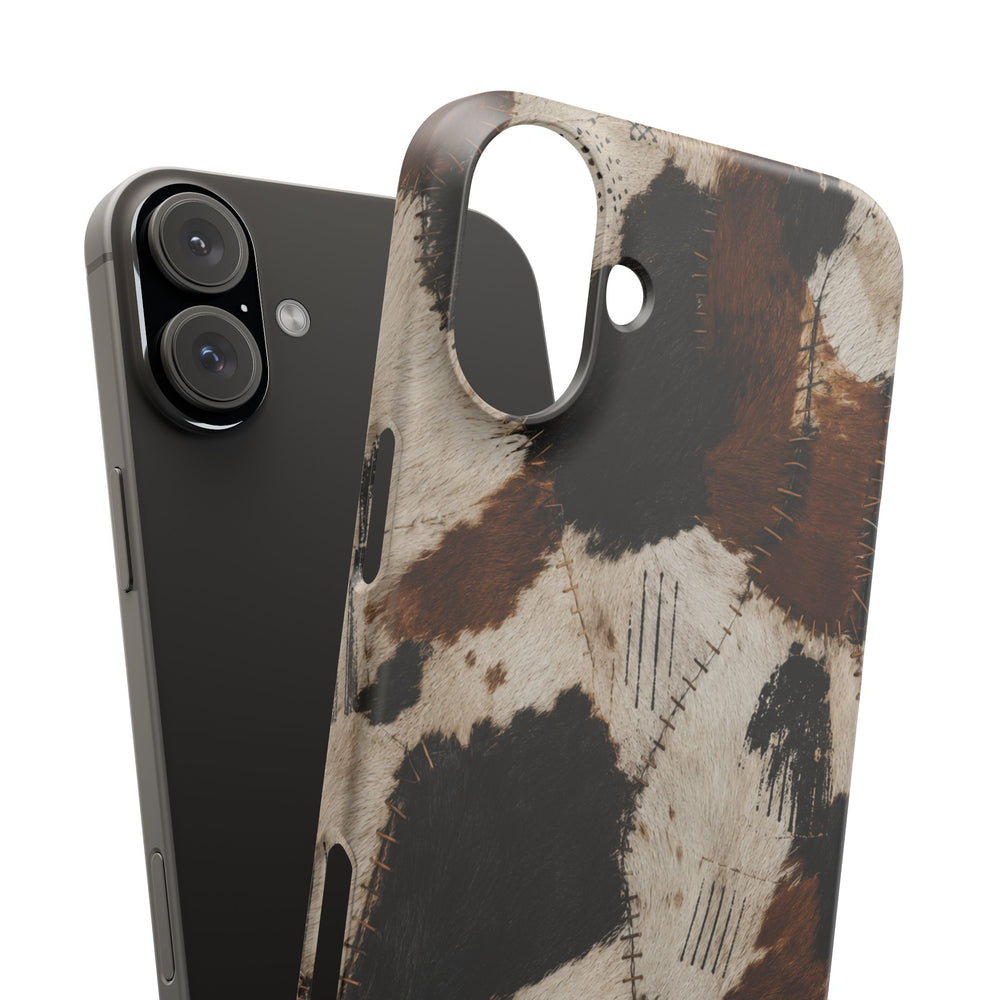 Brown & Black Animal Print Snap Case