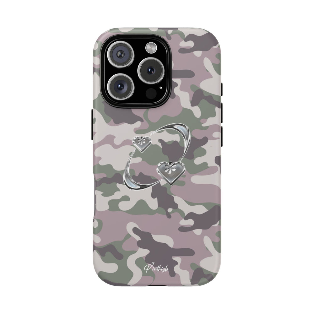 Camouflage Heart Tough Phone Case