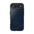 Navy Floral Textured Tough Case