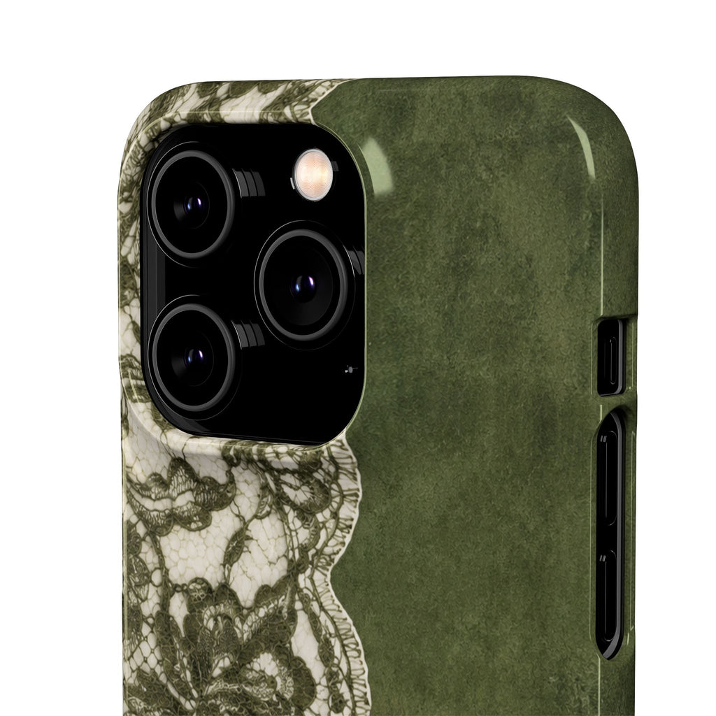 Olive Lace Snap Case