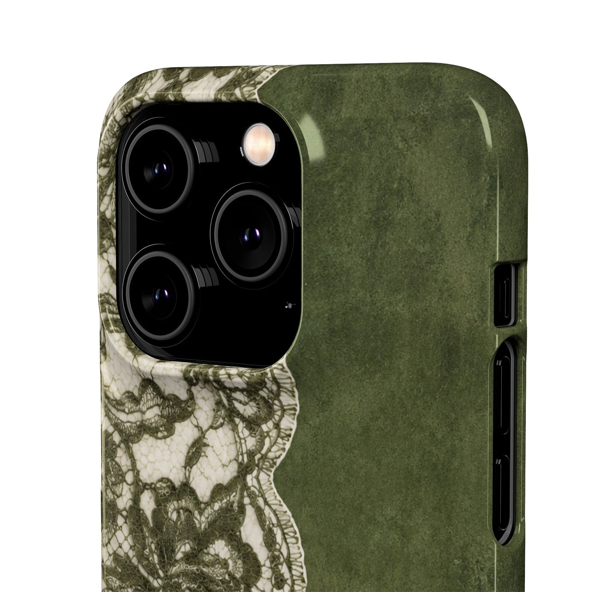 Olive Lace Snap Case