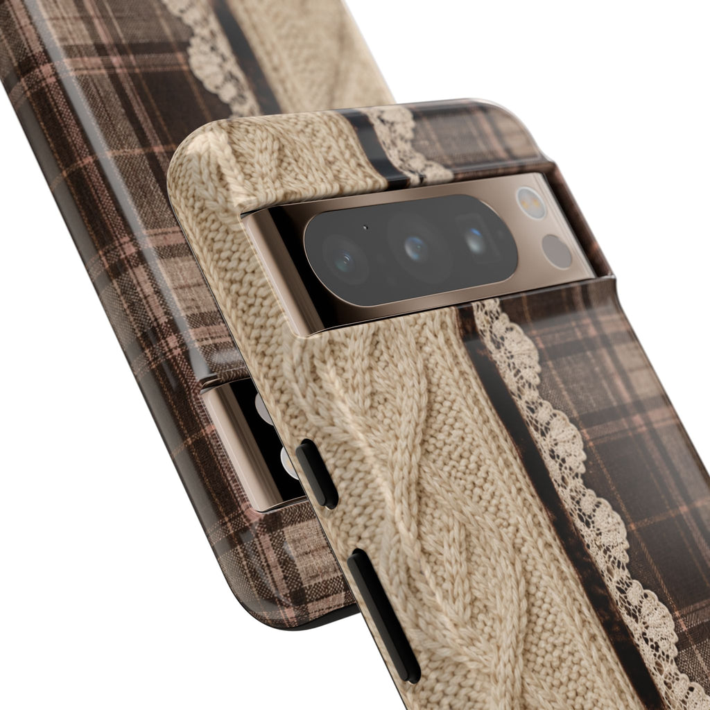 Cozy Plaid Knit Tough Phone Case