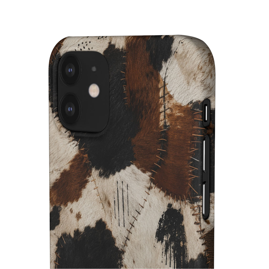 Brown & Black Animal Print Snap Case