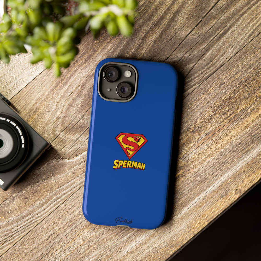 "SPERMAN" Parody Logo Tough Phone Case
