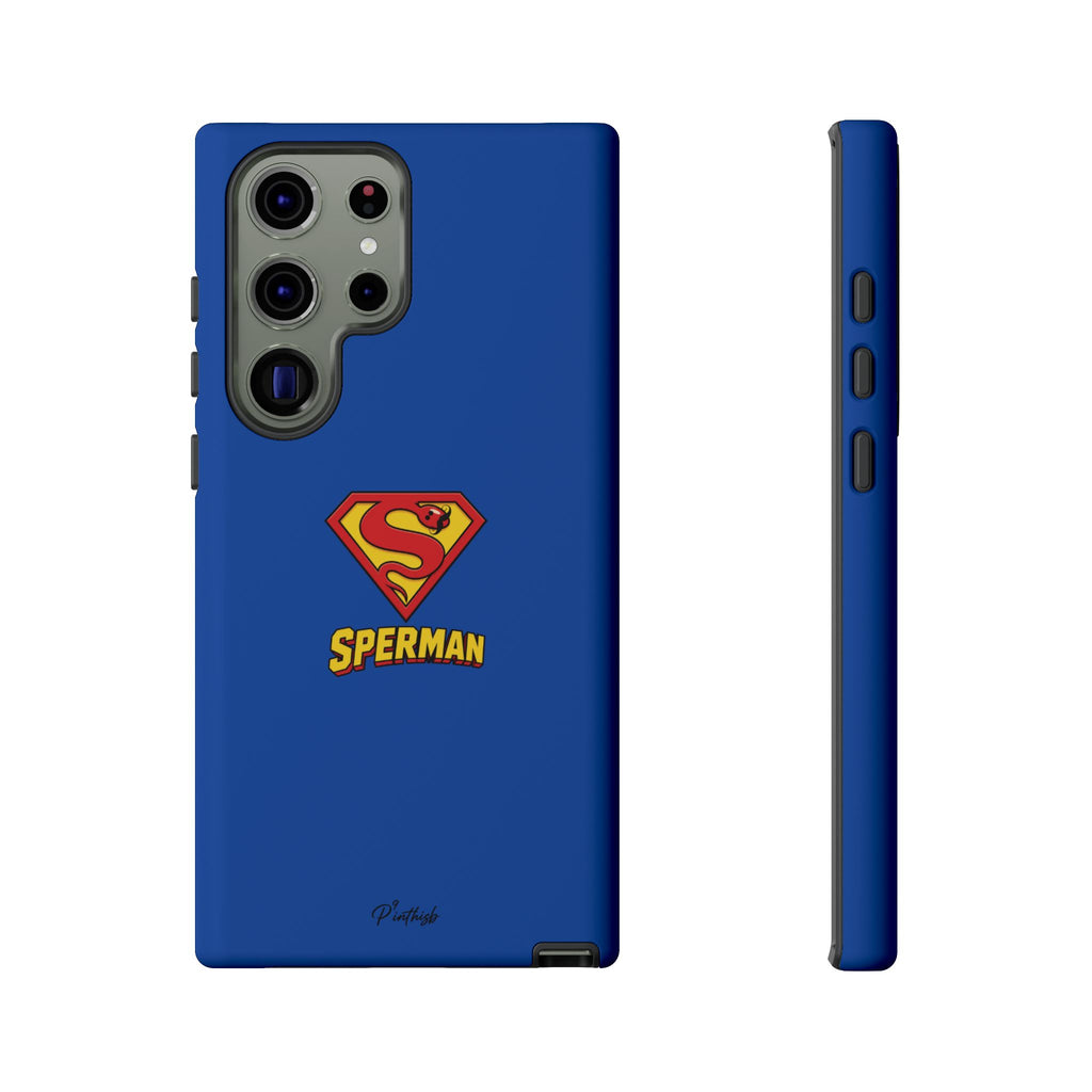 "SPERMAN" Parody Logo Tough Phone Case