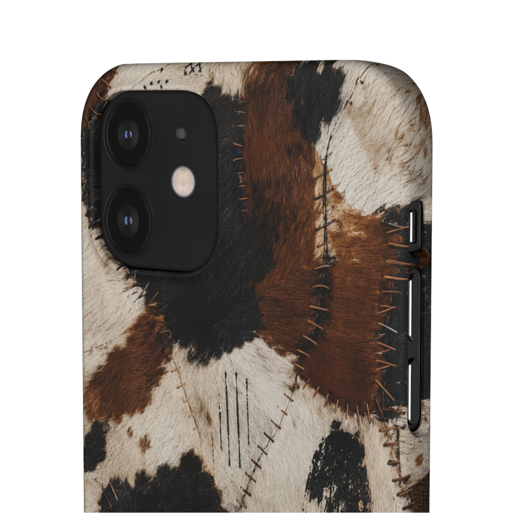 Brown & Black Animal Print Snap Case