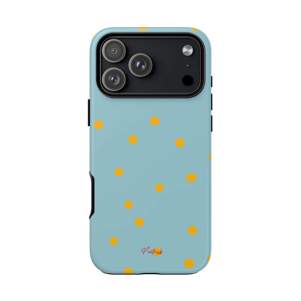 Blue & Yellow Polka Dot Tough Phone Case