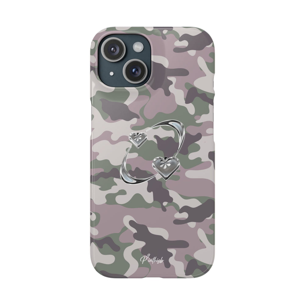 Camouflage Heart Snap Phone Case