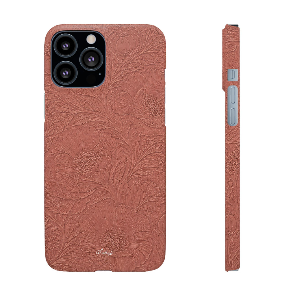 Embossed Floral Snap Case