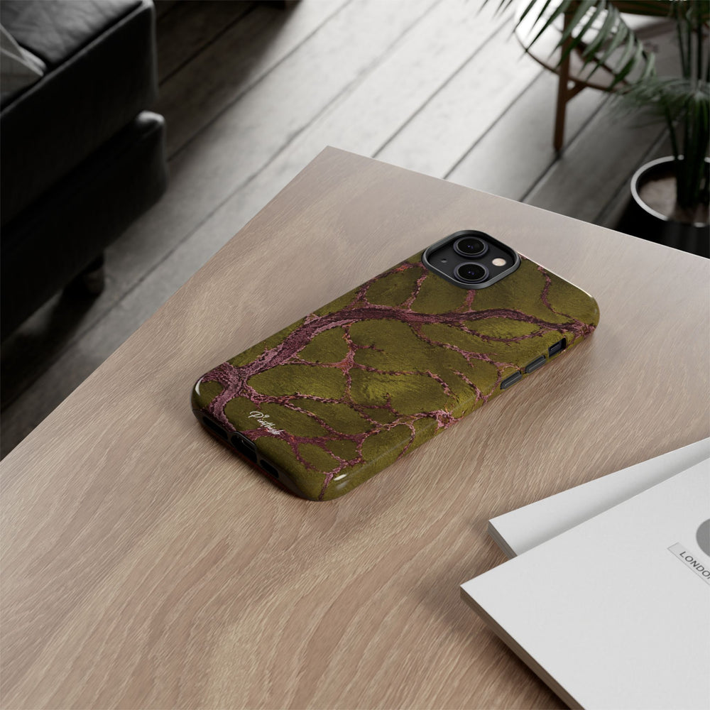 Olive & Rose Gold Tree Pattern Phone Case
