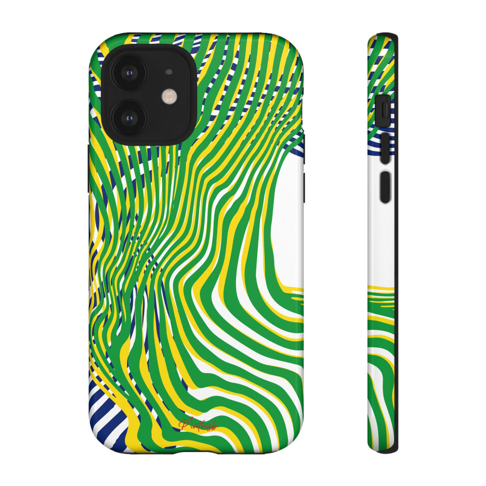 Abstract Green Wave Phone Case