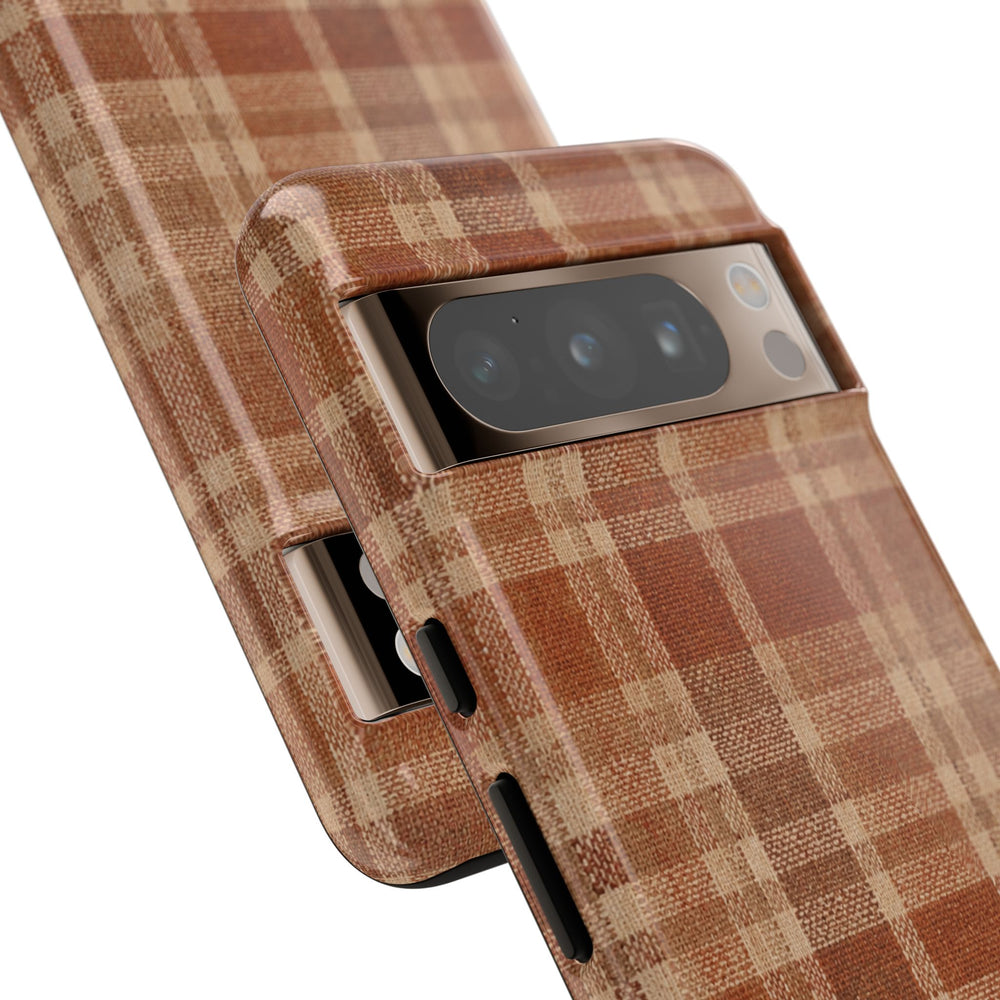 Rustic Brown Cozy Plaid Tough Case