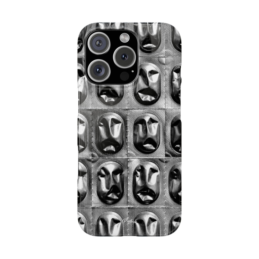 Metallic Mask Grid Snap Case