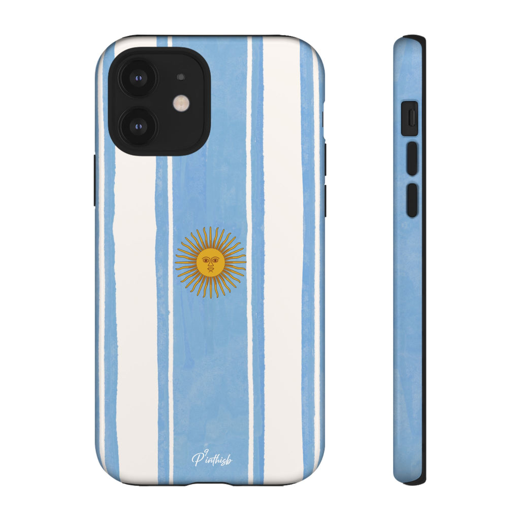Argentina Flag Tough Phone Case – Blue White Striped Sun Protector