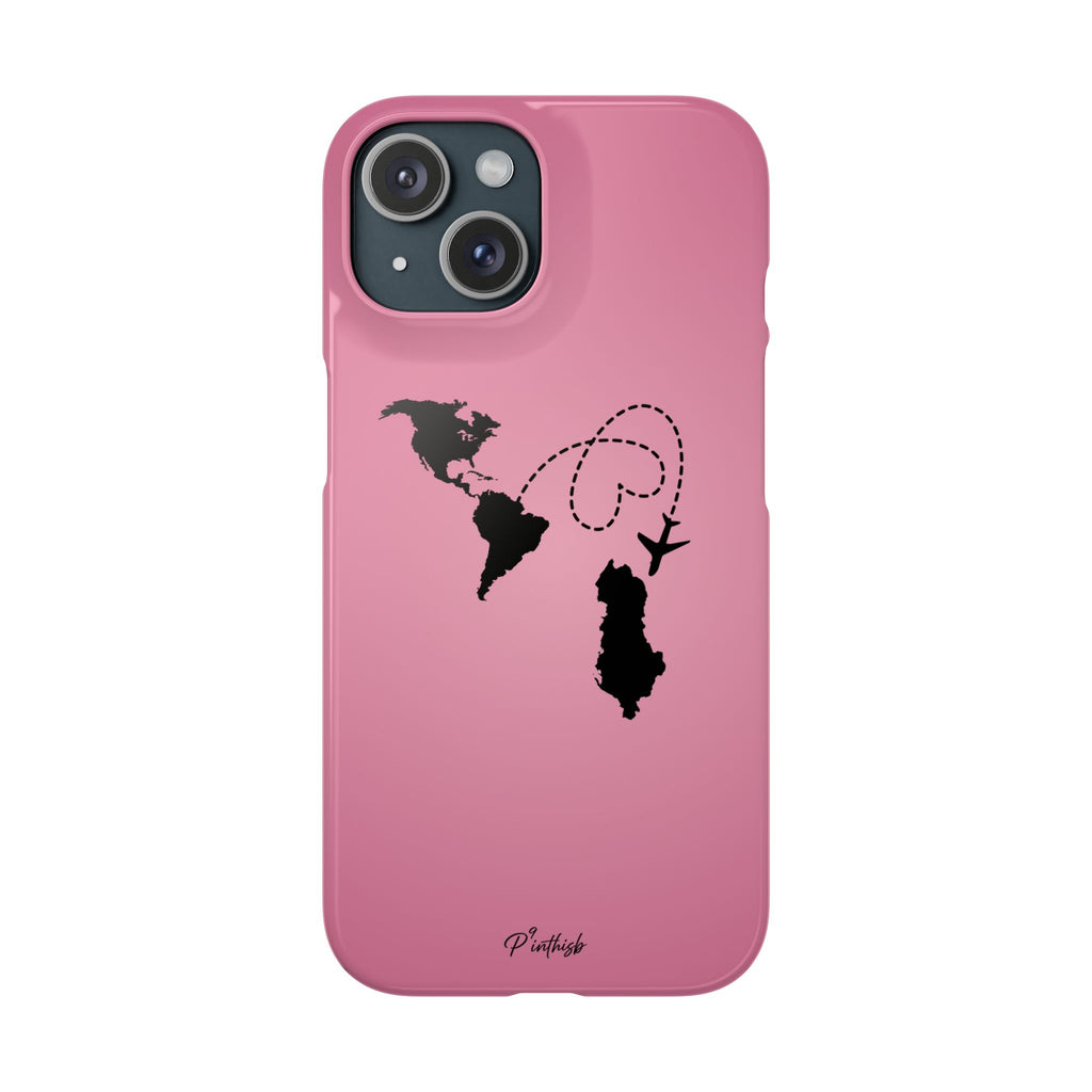 America to Albania Pink Snap Phone Case