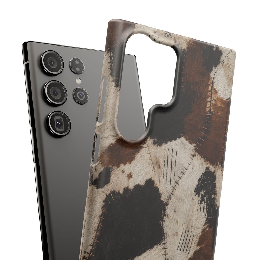 Brown & Black Animal Print Snap Case