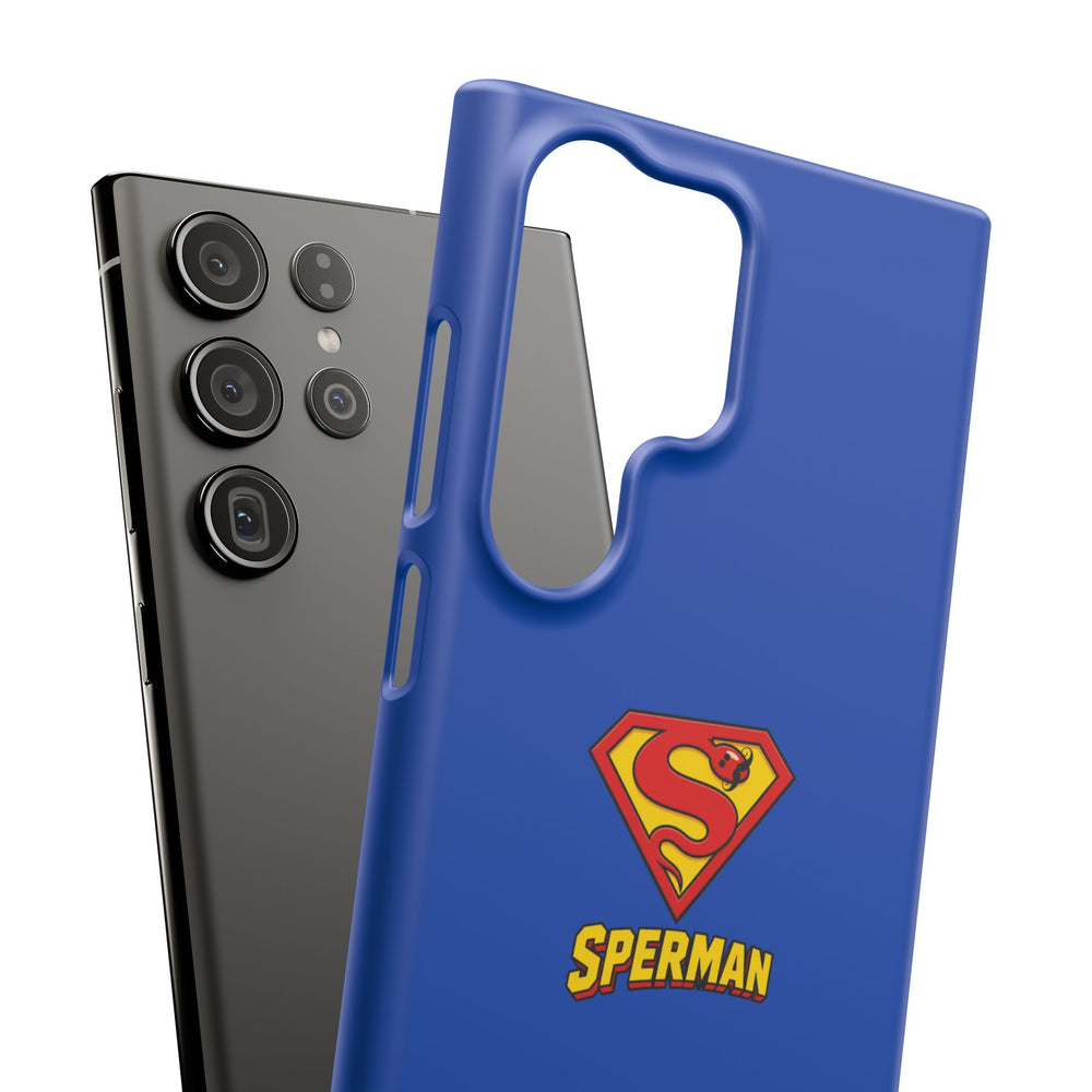 "SPERMAN" Parody Logo Snap Phone Case