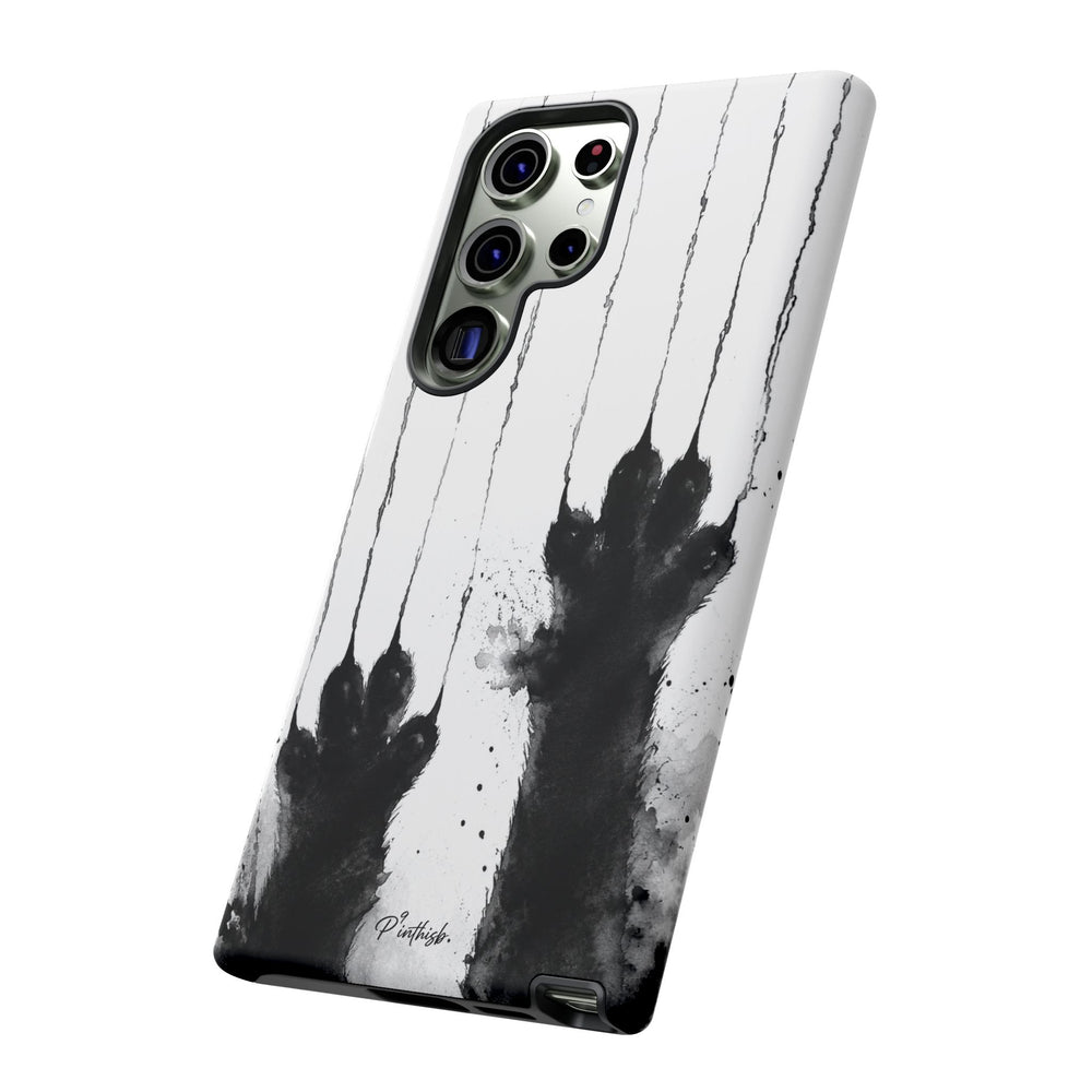Black Ink Paw Print Tough Case