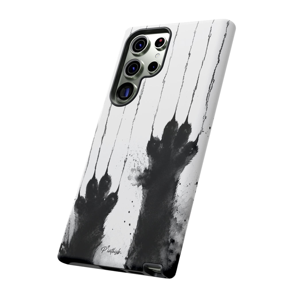 Black Ink Paw Print Tough Case