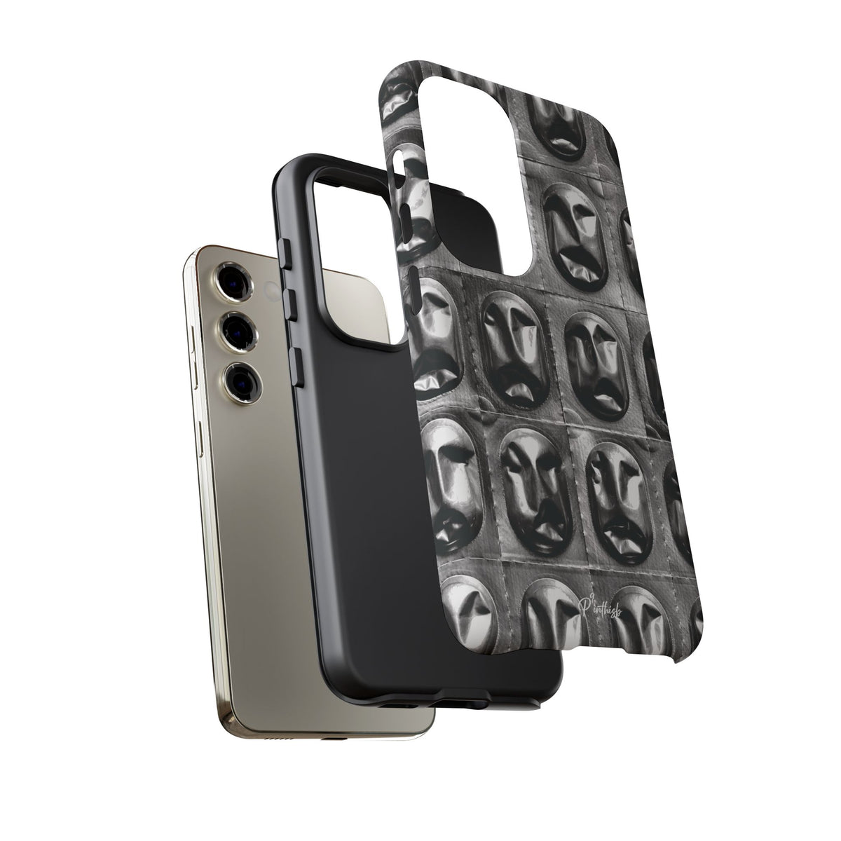 Metallic Mask Grid Tough Case