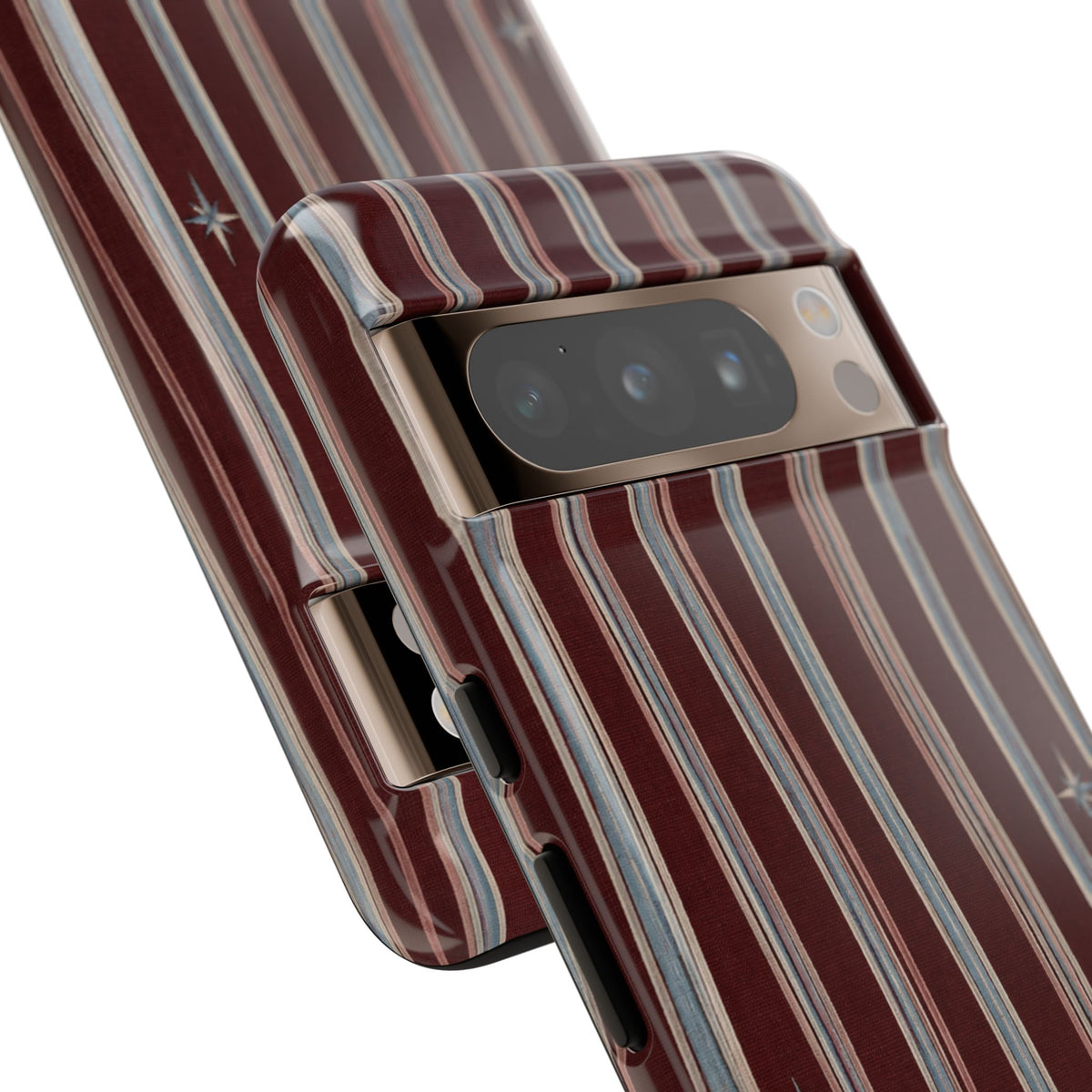 Retro Red & Cream with Star Accents Phone Case