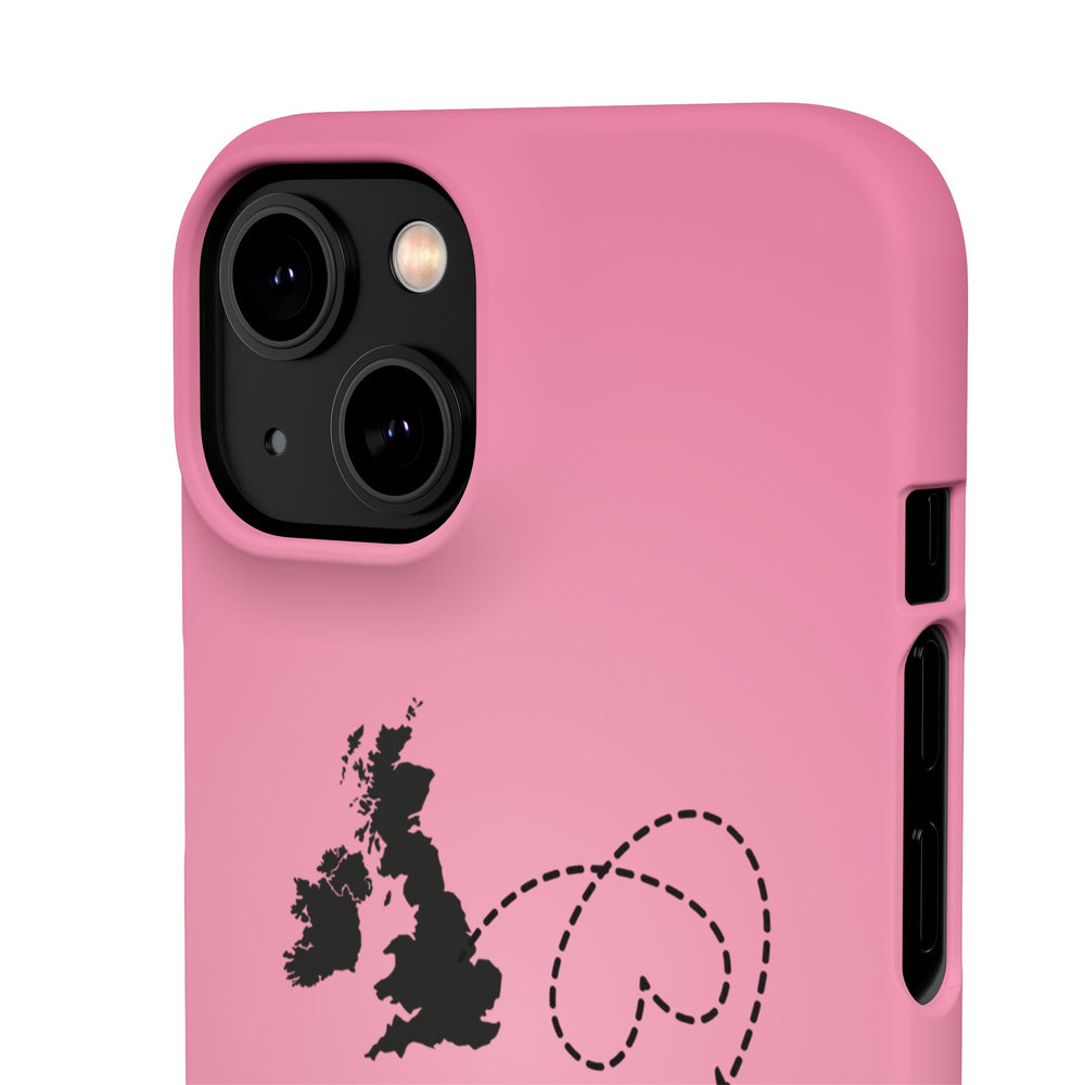 UK to Albania Pink Snap Phone Case
