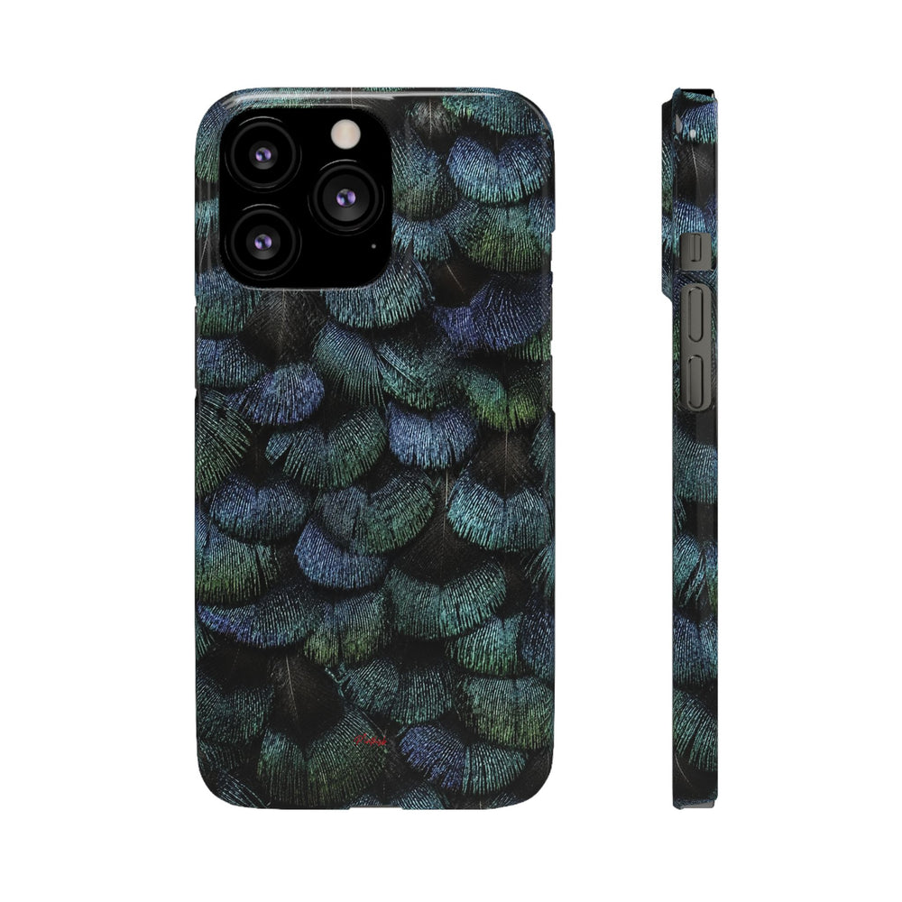 Iridescent Feather Snap Case