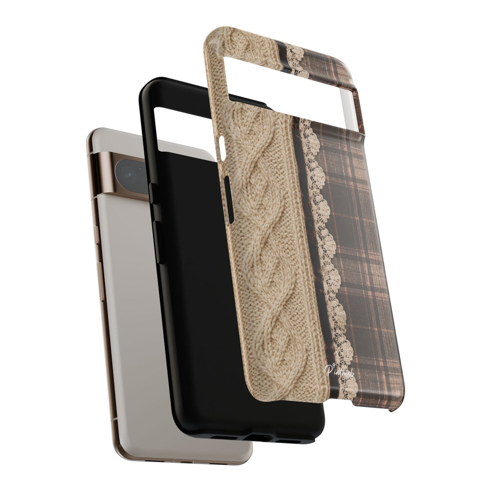 Cozy Plaid Knit Tough Phone Case