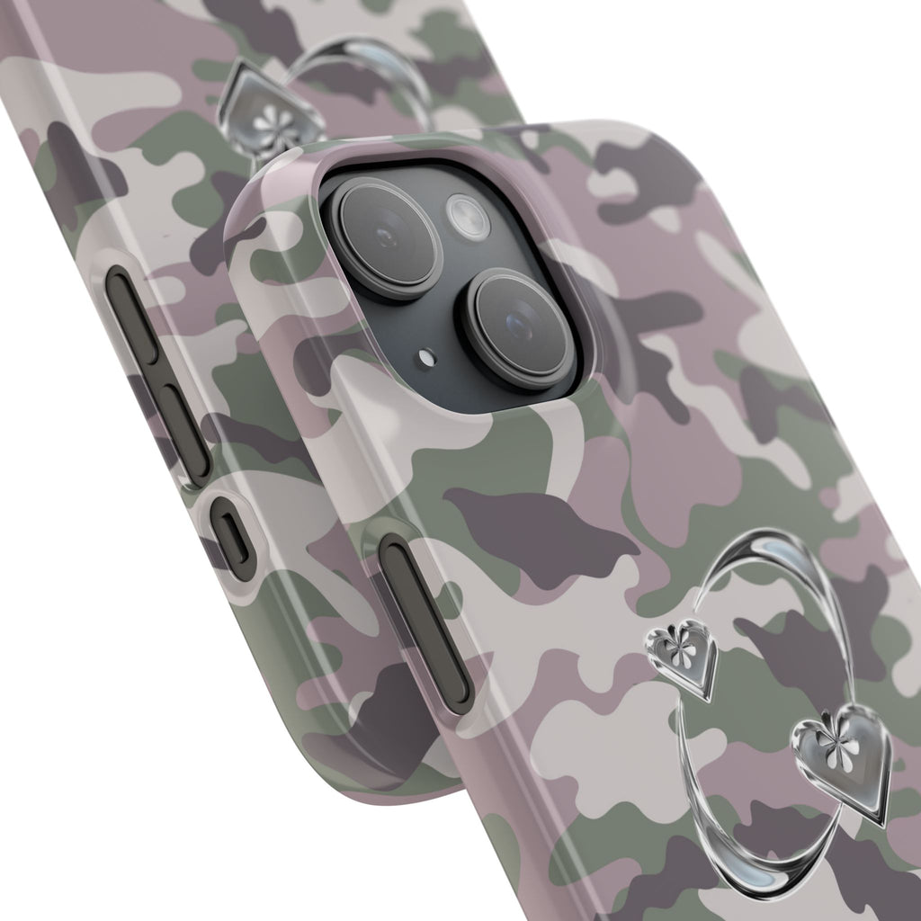 Camouflage Heart Snap Phone Case