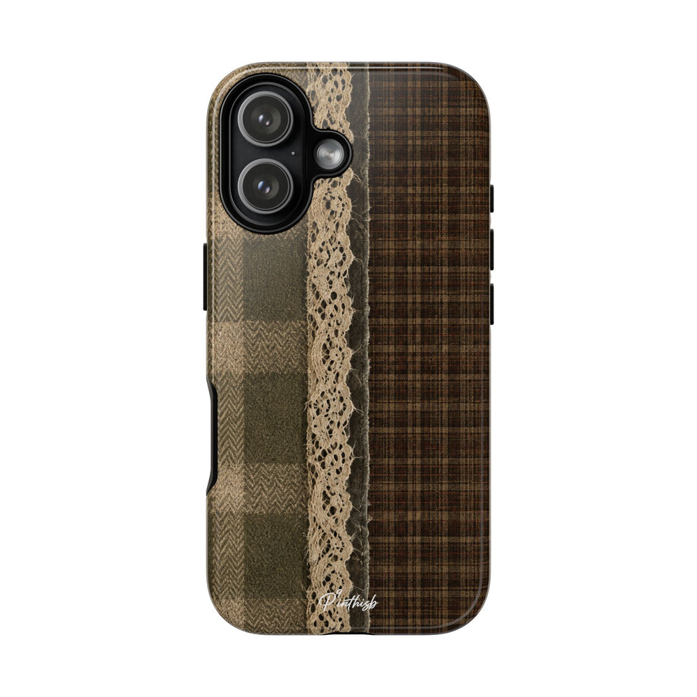 Plaid Lace Tough Phone Case
